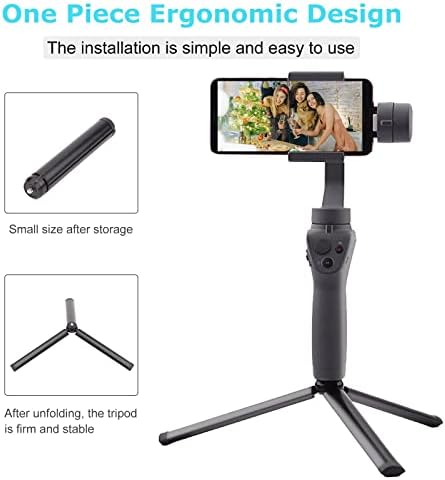iEago RC OM 5 Selfie Stick Kit: Extendable Selfie Stick Extension Rod Aluminum Alloy Gimbal Stabilizer + Foldable Tripod with 1/4 Screw for DJI OM 5 / OM4 / OM4 SE / Osmo Mobile / 3 / 2 Accessories